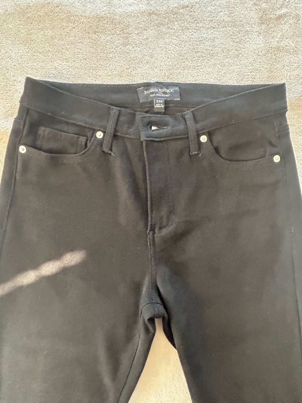Banana Republic Black Faux Suede Stretch Skinny Pants 4 / 27